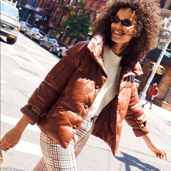 Leather Puffer Jacket | Poshmark